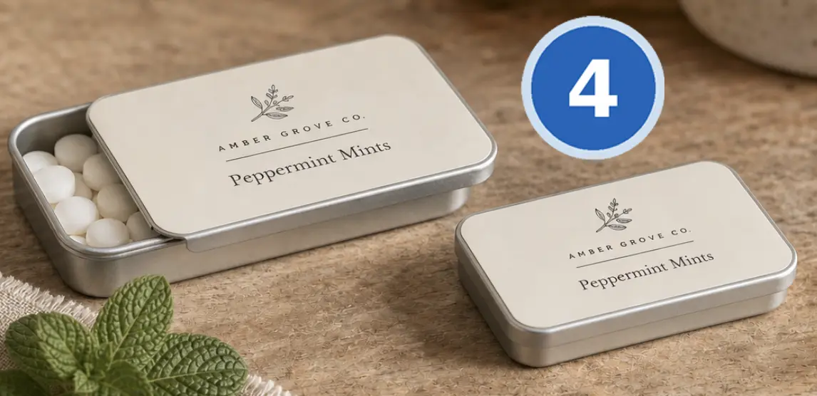 Slide Top Metal Tins