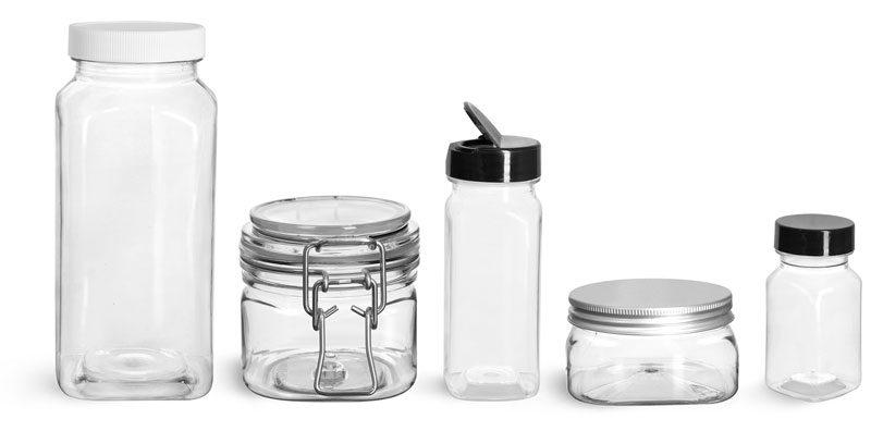Square PET Bottles & Jars