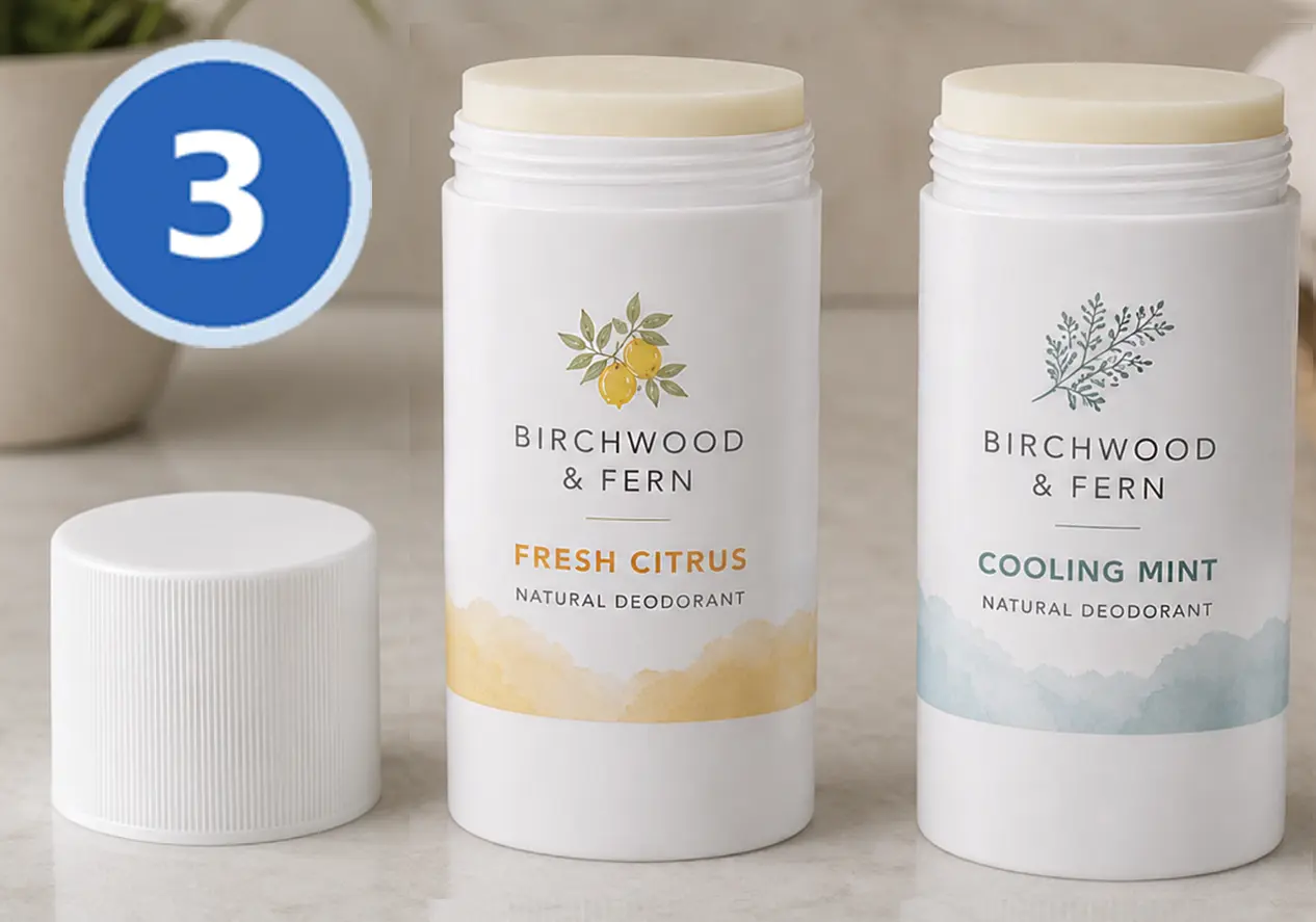 Styrene Push-Up Deodorant Tubes