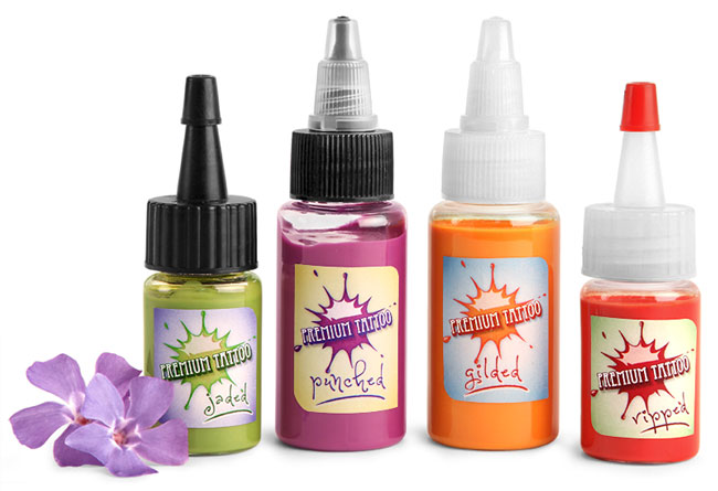 Clear PET Plastic Tattoo Ink Bottles