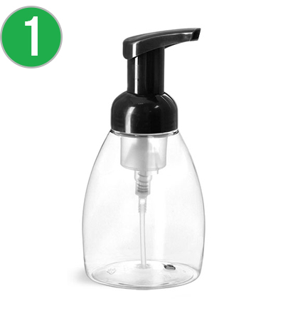 Clear PET Foaming Pump Bottles with Foamer Pumps