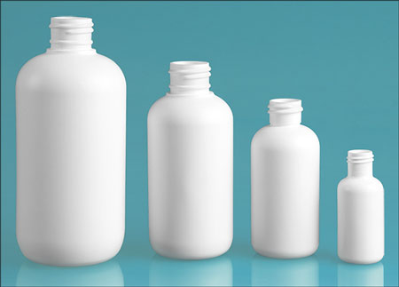 White HDPE Boston Rounds