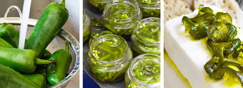 Homemade - Candied Jalapenos in Wide Mouth Glass Jars