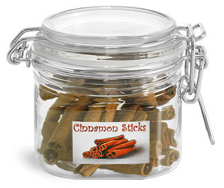 Clear PET Wire Bale Jars With Hinged Lids